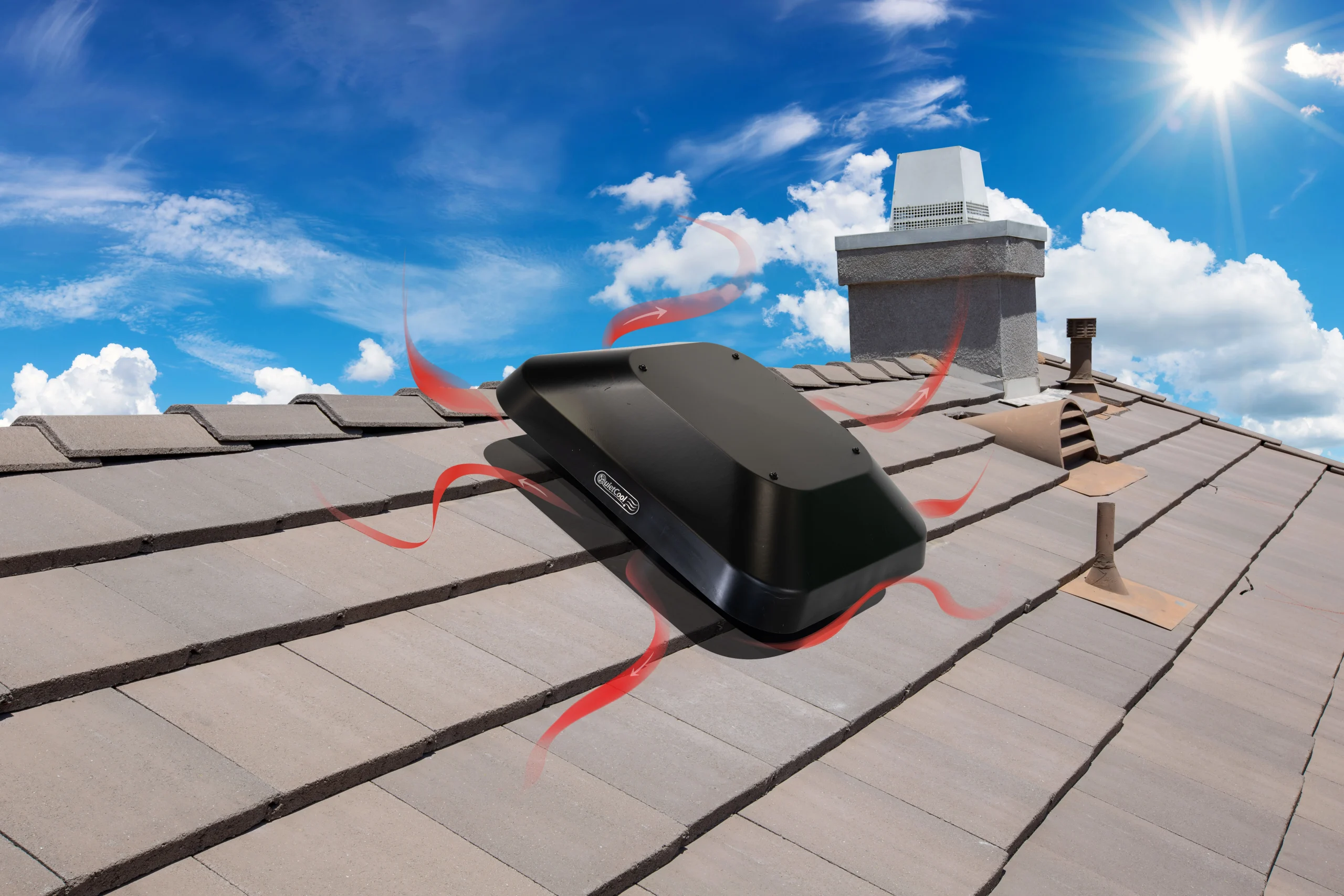 Roof attic outlet fan